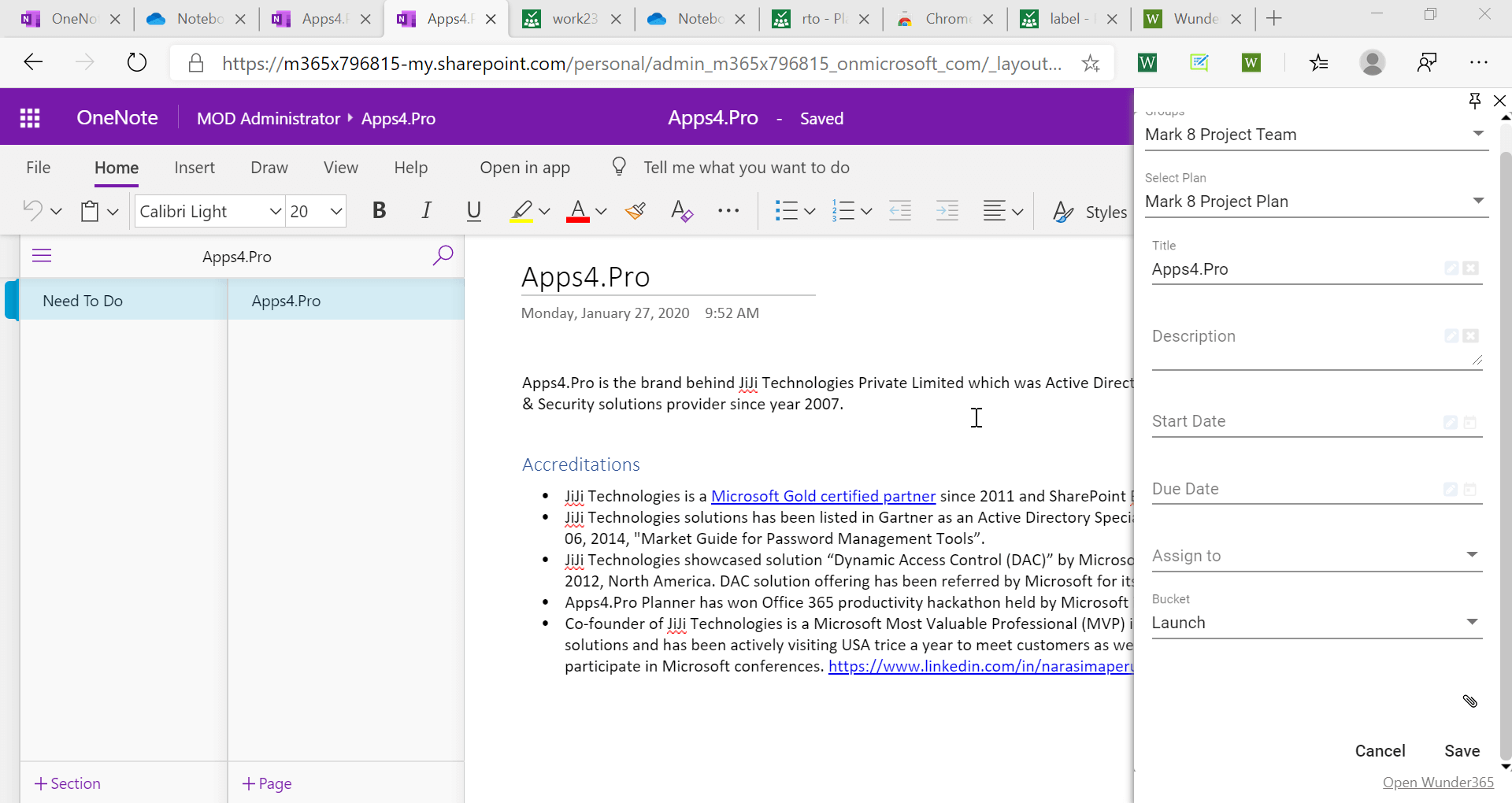 tasks in outlook vs onenote