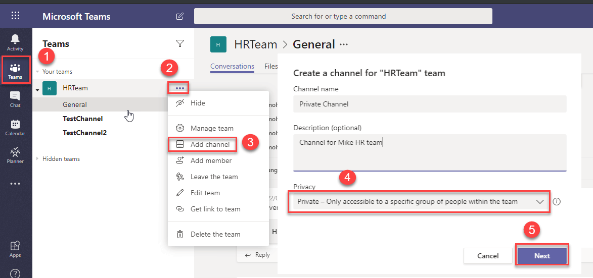 Microsoft Teams Private Channel | JiJi Technologies