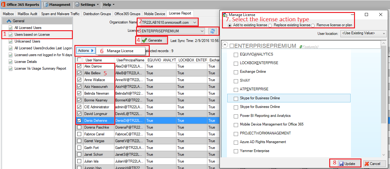 ms project license in o365