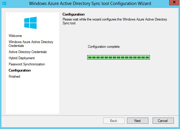 Azure Active Directory
Sync