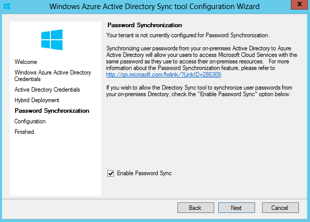 Azure Active Directory
Synchronization