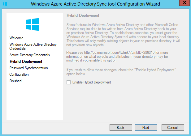 Azure Active Directory Hybrid
Deployment