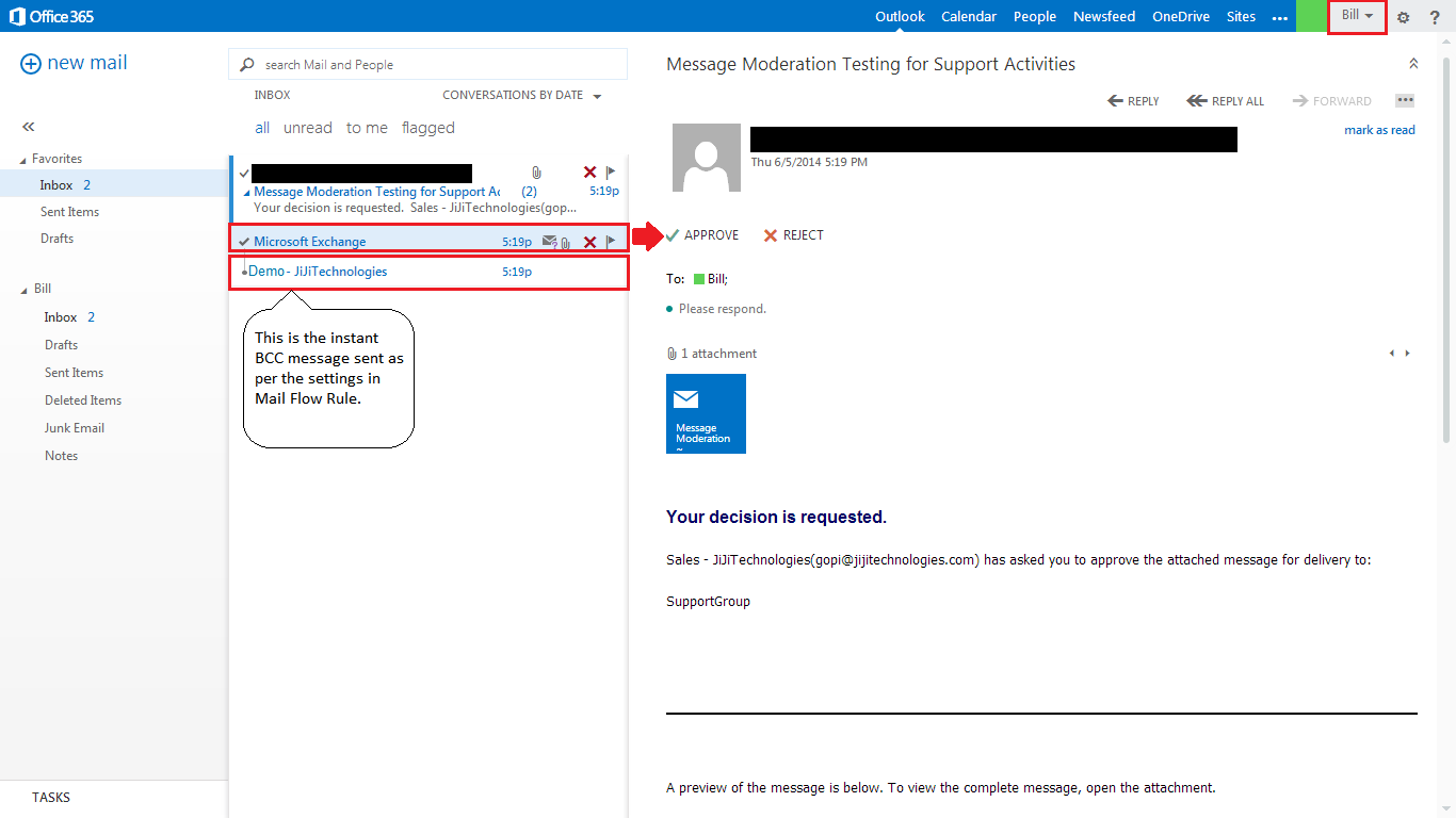 Office365 message
approval