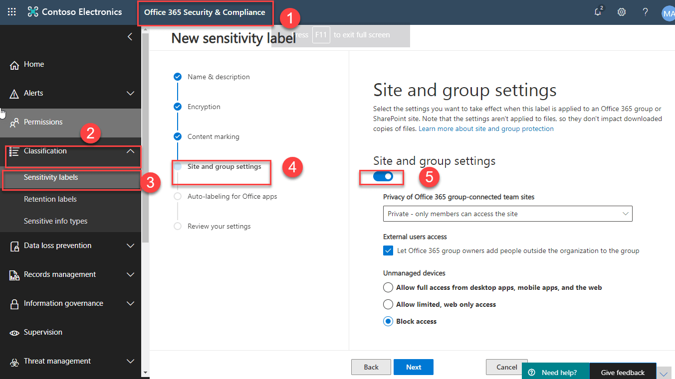 Sensitivity Label for Office 365 Group and Microsoft Teams | JiJi