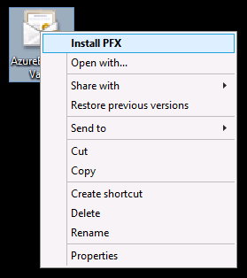 Install PFX in
Server2