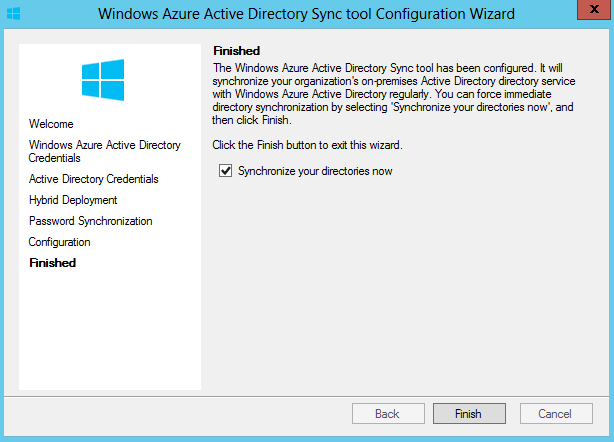 Synchronize Active
Directory