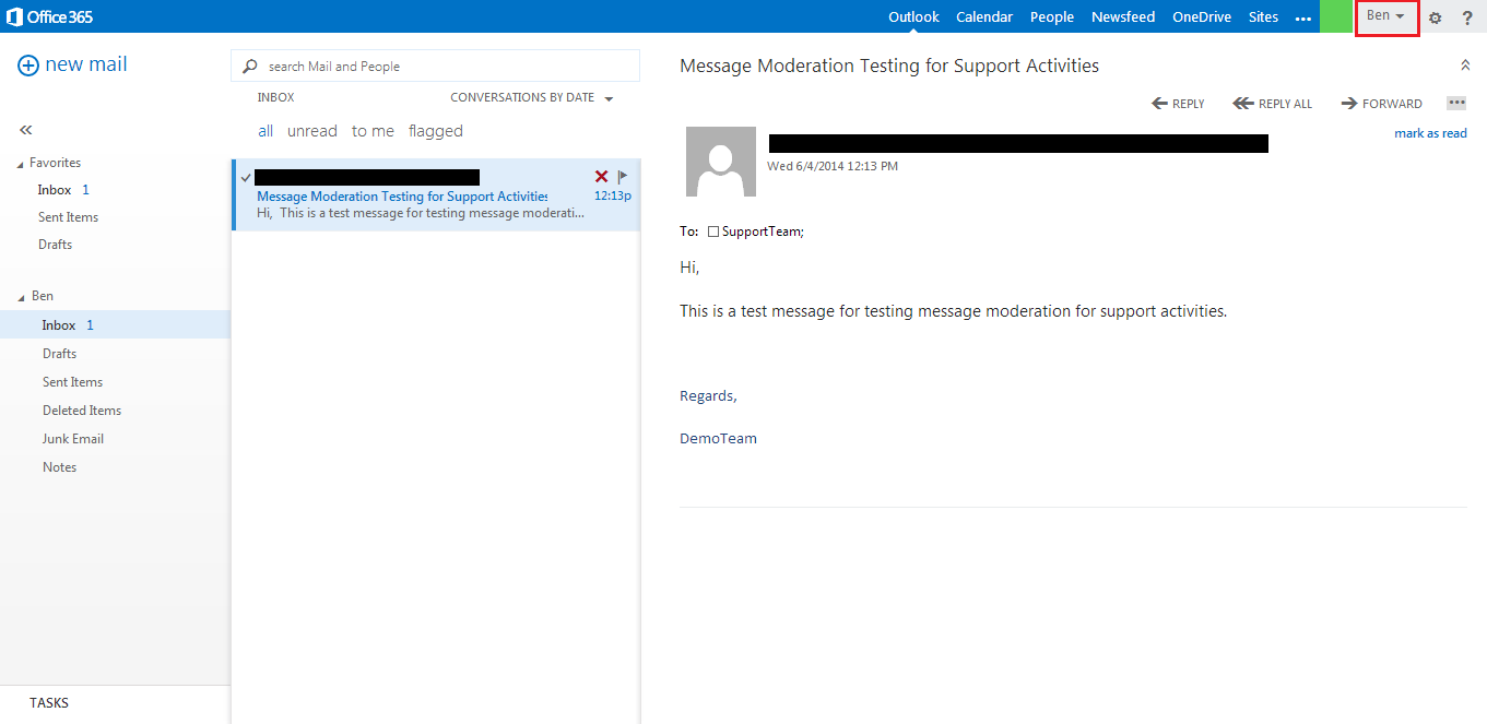 Office365 email
approval